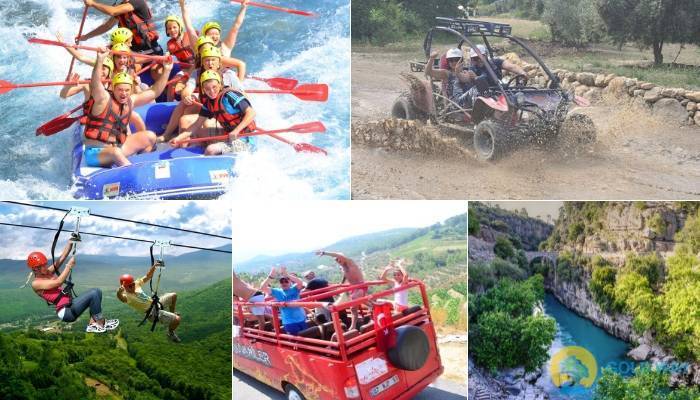 RAFTNG + BUGGY + ZIPLINE | ALANYA IKILI - ALANYA GEZLECEK YERLER VE TURLAR