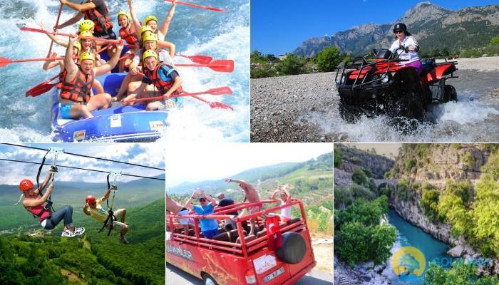 RAFTING QUAD ZIPLINE 5 I 1 FRA BELEK - UDFLUGTER I BELEK