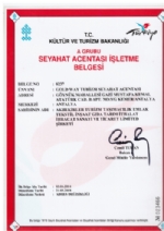 НАША ТУРОПЕРАТОРСКАЯ ЛИЦЕНЗИЯ ОТ МИНИСТЕРСТВА КУЛЬТУРЫ И ТУРИЗМА ТУРЦИИ