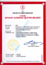 TURZM BAKANLIINDAN ONAYLI A GRUBU SEYAHAT ACENTASI BELGEMZ